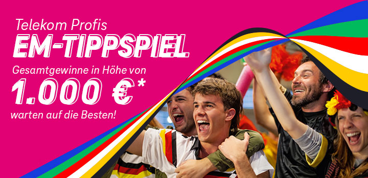 NEU: Telekom Profis EM-Tippspiel - 1.000 € Gewinne im Tippspieltopf