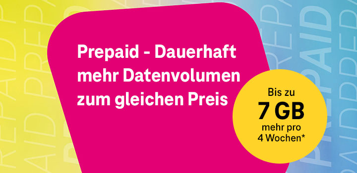 Verlngert: Mehr Datenvolumen bei den MagentaMobil Prepaid Tarifen 