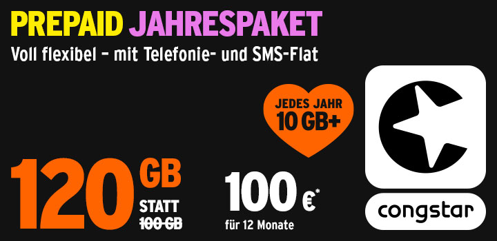 Mit congstar Prepaid durch das ganze Jahr