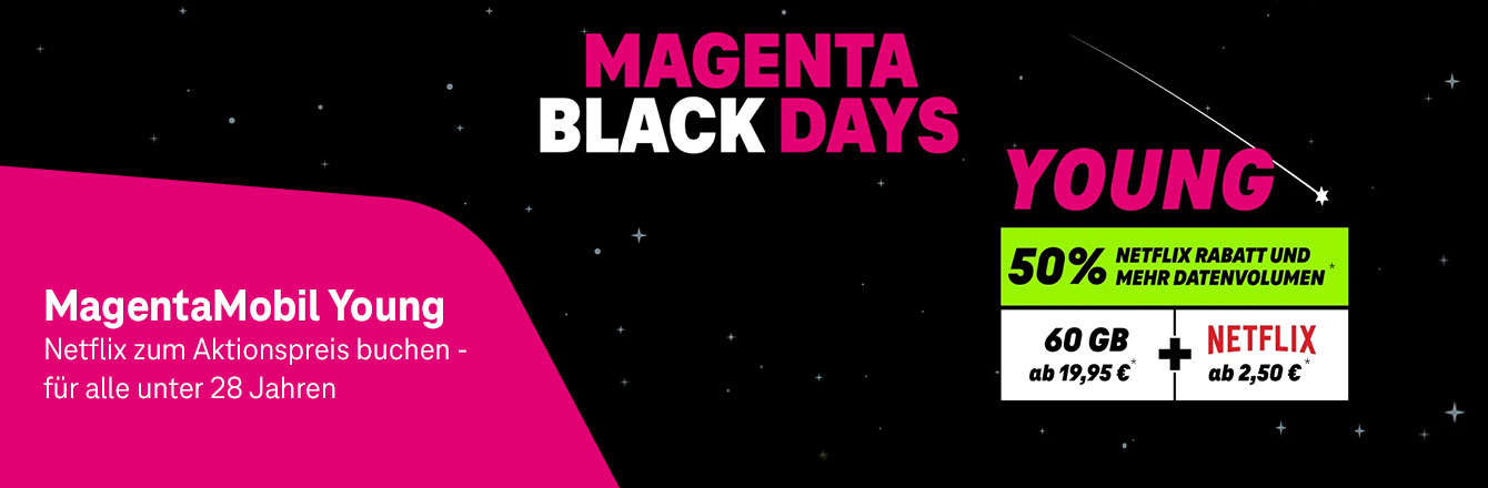 Magenta BlackDays Angebot - MagentaMobil Young Aktion 