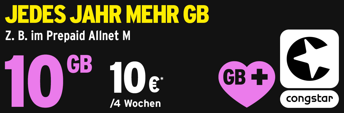 congstar Prepaid Allnet M - Aktion verlngert bis 15.01.2025